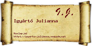 Igyártó Julianna névjegykártya