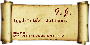 Igyártó Julianna névjegykártya