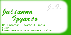 julianna igyarto business card